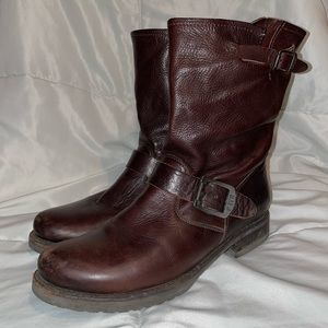 Frye Women’s Size 8 Brown Leather Booties Size 7 1/2, fits 8